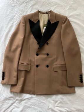Gucci Beige Double Breasted Tuxedo